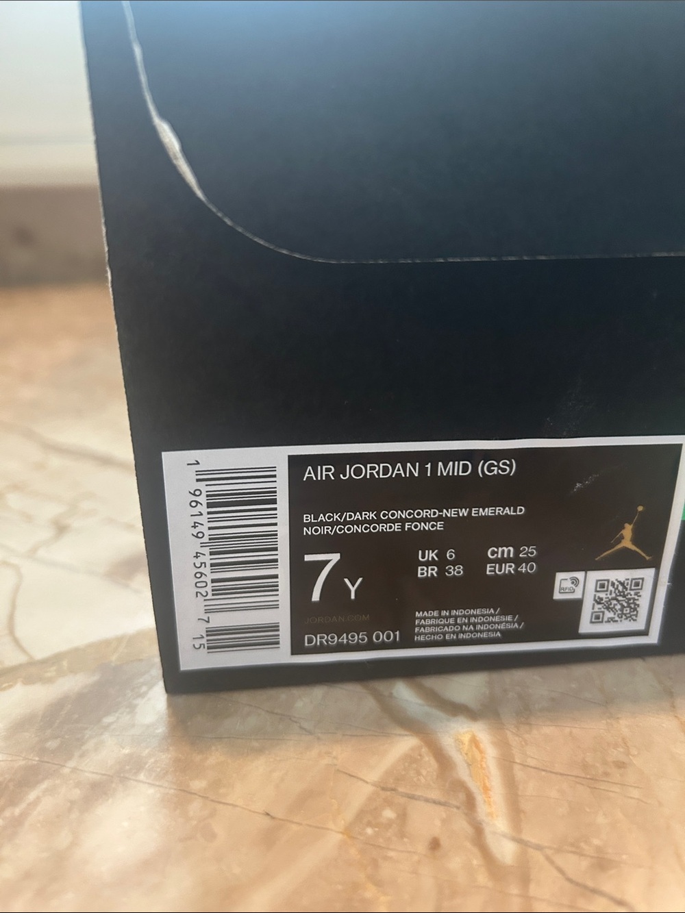 Brand New in box never worn Nike Air Jordan 1 Mid GS size 7 Youth = women 8.5 - Picture 8 of 12